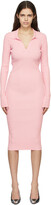 Thumbnail for your product : Helmut Lang Pink Knit Slash Dress