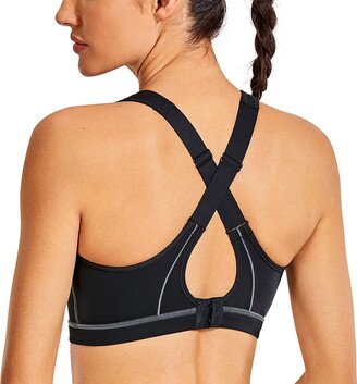 SYROKAN Sports Bras for Women High Impact Support Underwire Full