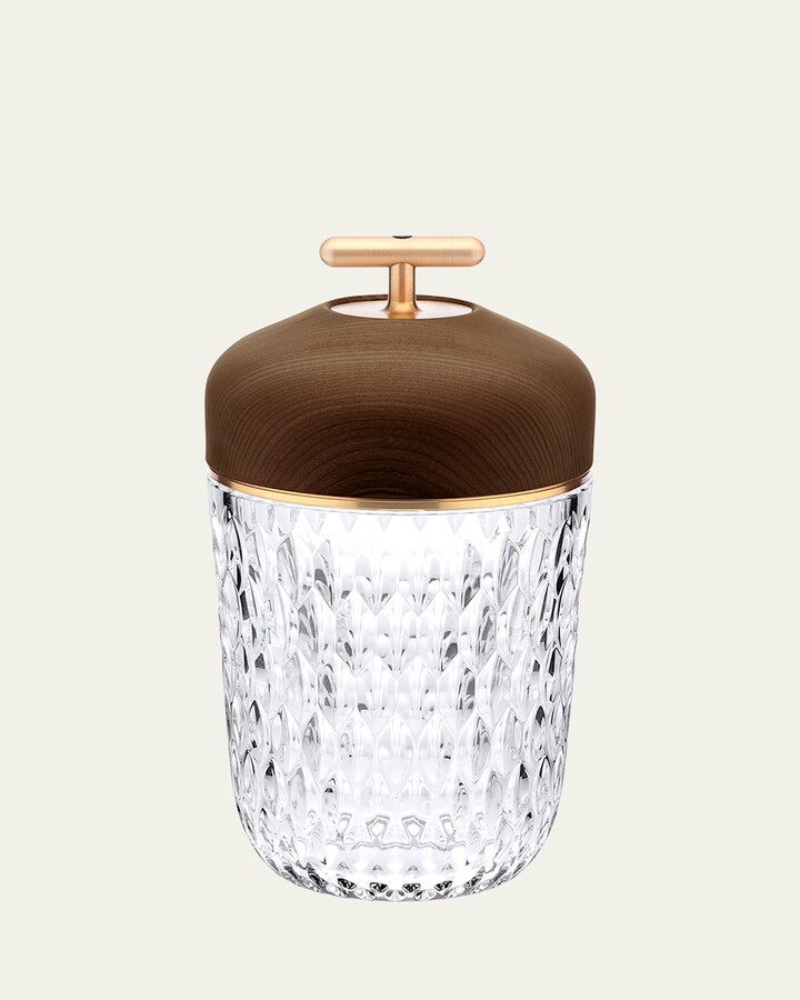 Saint Louis Crystal Folia Dark Wood Portable Lamp