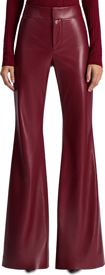 Alice and Olivia Andrew Faux Leather Bootcut Pants