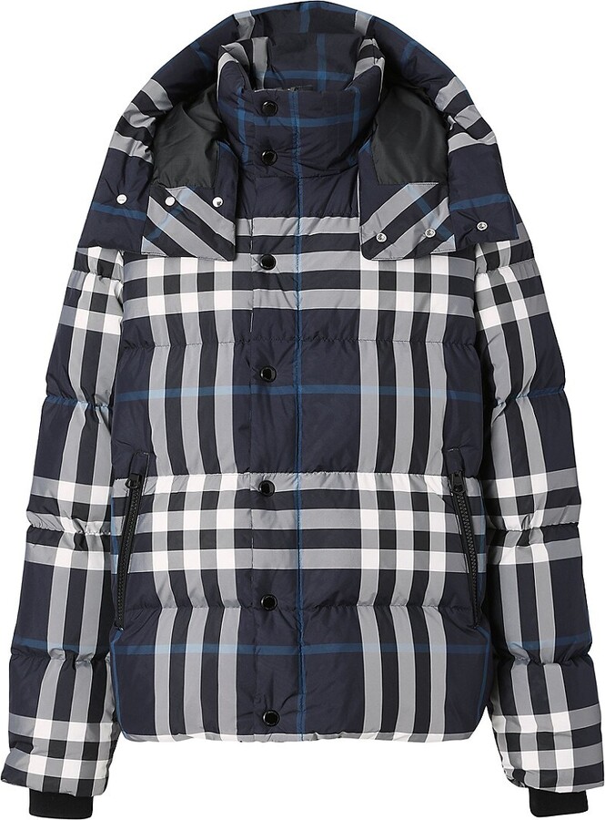 Burberry quilted check logo puffer jacket Clearance