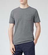 Thumbnail for your product : Reiss Dazzler MICRO CHECK PRINT T-SHIRT NAVY/WHITE