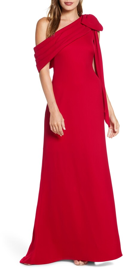 Red One Shoulder Gown Shop The World S Largest Collection Of Fashion Shopstyle