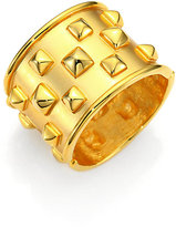 Thumbnail for your product : Kenneth Jay Lane Pyramid Studded Wide Bracelet