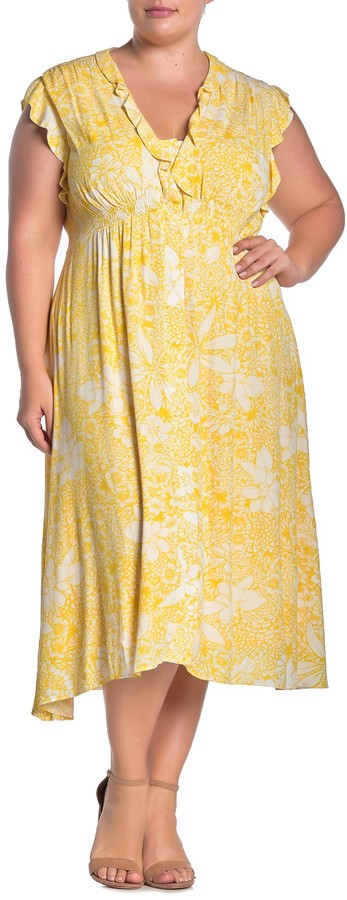 taylor floral print midi dress