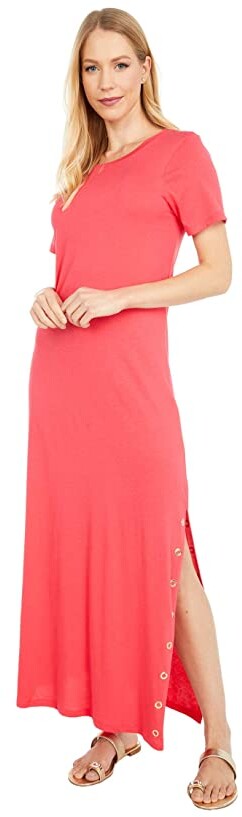 michael kors grommeted crepe midi dress