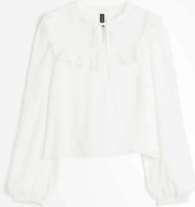 H&M Women's White Long sleeve Tops