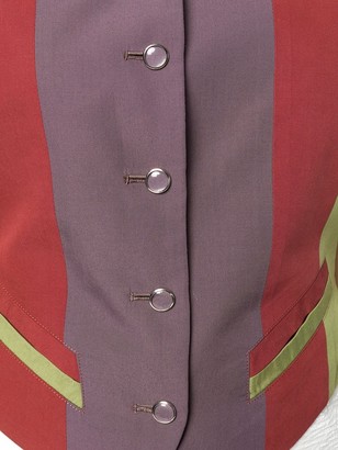Jean Paul Gaultier Pre Owned Colour Block Waistcoat