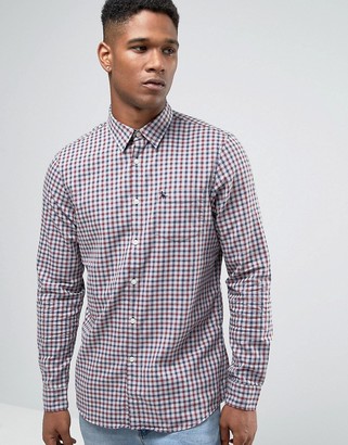 Jack Wills Shirt In Regular Fit In Flannel Check Red/Gray
