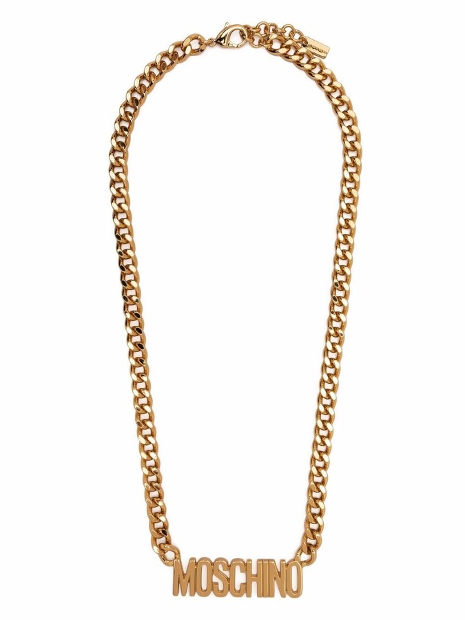 moschino logo necklace