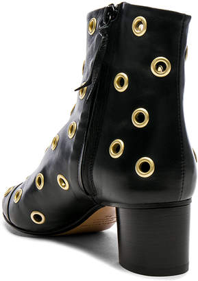 Isabel Marant Eyelet Leather Danay Ankle Boots