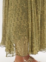 Thumbnail for your product : Mes Demoiselles Cezanne Tile-print Gauze Maxi Skirt - Green Multi