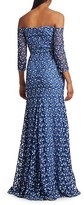 Thumbnail for your product : Lela Rose Off-The-Shoulder Floral-Embroidered Gown