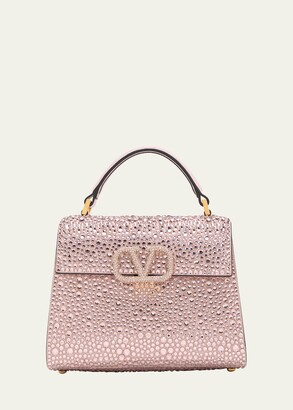 Yellow Valentino Embellished Crystal Rockstud Glam Lock Crossbody Bag –  Designer Revival