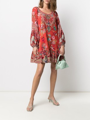 Camilla Floral-Print Silk Midi Dress