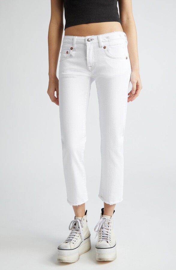 R 13 Boy Straight Ankle Jeans