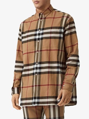Burberry House Check Cotton Flannel Shirt