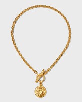 Thumbnail for your product : Ben-Amun Gold Coin Toggle Necklace