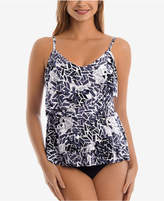 Thumbnail for your product : Magicsuit Chloe A Million Pieces Printed Tiered Tankini Top