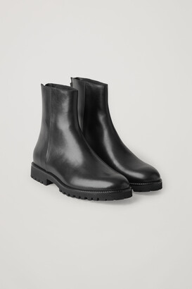 COS Chunky-Sole Leather Boots