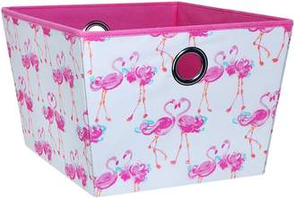 Laura Ashley Lifestyles Pretty Flamingo Medium Grommet Storage Tote