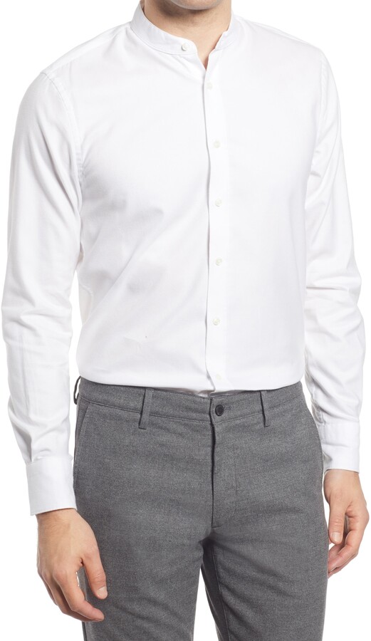 Suitsupply Extra Slim Fit Band Collar Dress Shirt ShopStyle