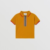 Thumbnail for your product : Burberry Childrens Icon Stripe Detail Cotton Zip-front Polo Shirt