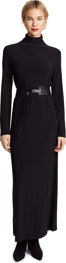 Long Sleeve Turtleneck Maxi - Black