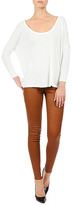 Thumbnail for your product : AG Jeans The Boxy Scoop Tee - Winter White