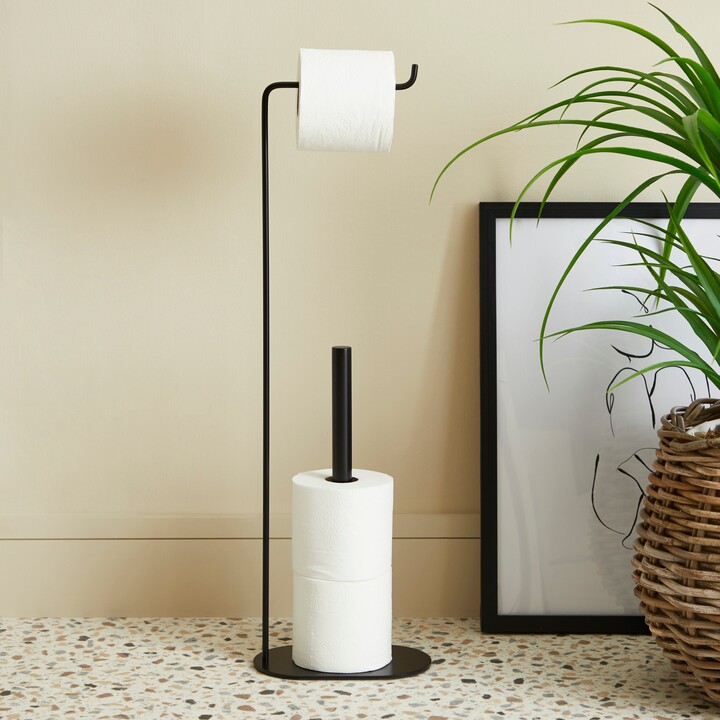 Dunelm Curves Black Toilet Butler Black ShopStyle Bath Accessories