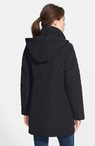 Thumbnail for your product : Gallery Hooded Snap Front Quilted Coat with Inset Bib (Online Only)