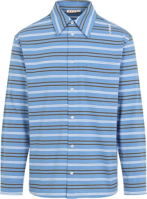 Marni Blue Cotton Polo