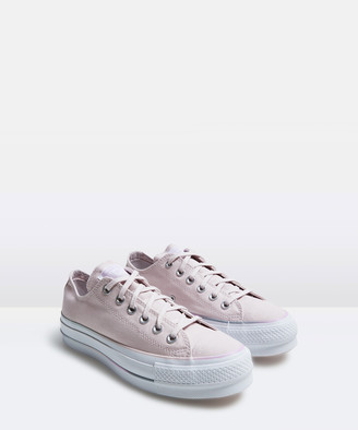 grey all star peached canvas ox trainers