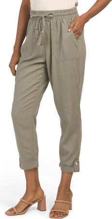 TJMAXX Linen Blend Convertible Pull On Pants For Women - ShopStyle