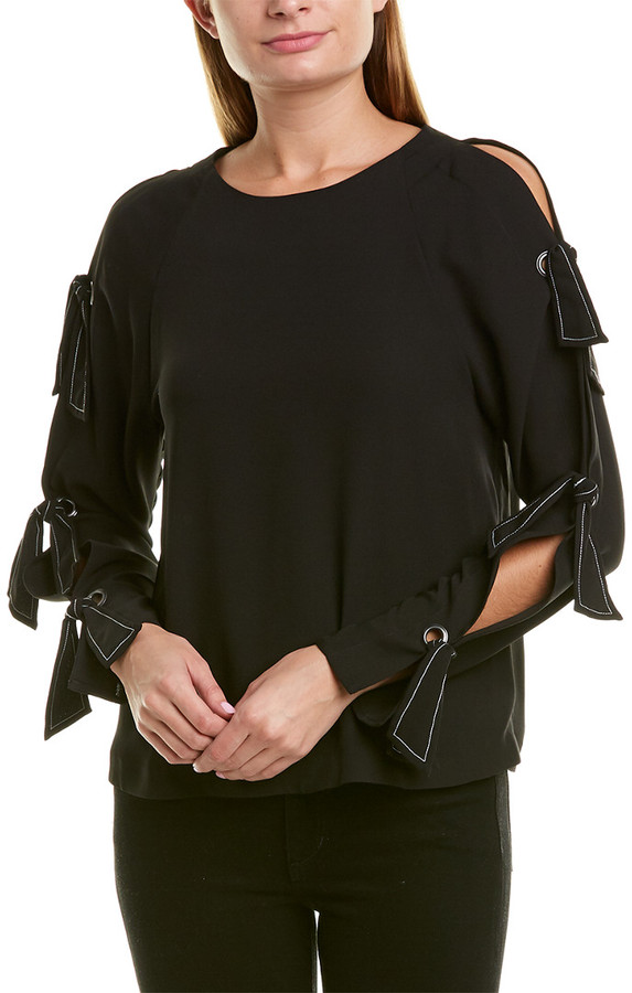 bcbg cold shoulder top