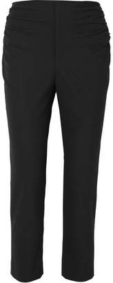 Jacquemus Le Corsaire Cropped Ruched Woven Skinny Pants - Black