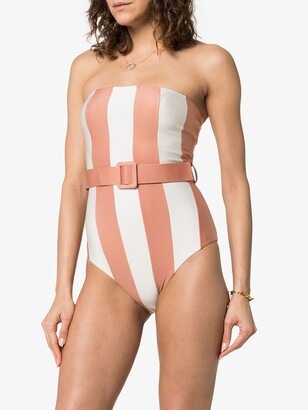 Adriana Degreas Porto belted bandeau swimsuit