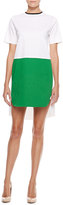 Thumbnail for your product : Cédric Charlier Colorblock Hi-Low Dress, White/Green
