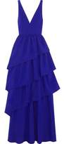 Thumbnail for your product : Osman Amy Tiered Wool-Crepe Gown