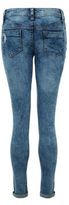 Thumbnail for your product : New Look Teens Blue Mottled Ripped Skinny Jeans