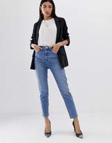 Thumbnail for your product : ASOS Design Farleigh High Waist Slim Mom Jeans In Light Stone Wash
