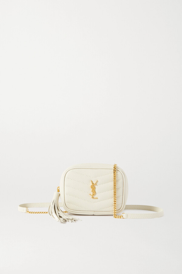 Saint Laurent Lou Baby Quilted Texturedleather Shoulder Bag Off