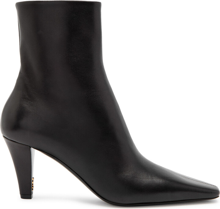 Saint Laurent Jill 75 Leather Ankle Boots