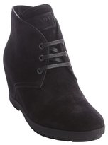Thumbnail for your product : Prada black suede ankle wedge booties