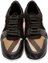 Thumbnail for your product : Burberry Black Housecheck Field Sneakers