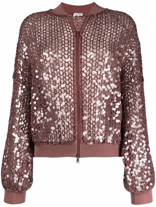 rose gold sequin sweater