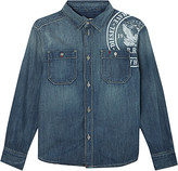 Thumbnail for your product : Diesel Shoulder logo denim shirt 4-16 years