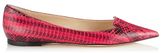 Thumbnail for your product : Jimmy Choo Attila Geranium Glossy Panelled Elpahe Pointy Toe Flats