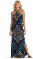 Thumbnail for your product : White House Black Market Sleeveless Printed Halter Maxi Dress