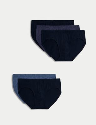 M&S Collection 5pk Pure Cotton Cool & Fresh™ Slips - ShopStyle Briefs